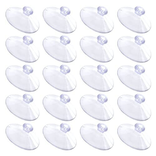 20 Packs 45mm Large Suction Cup Plastic Sucker Pads without Hooks Clear