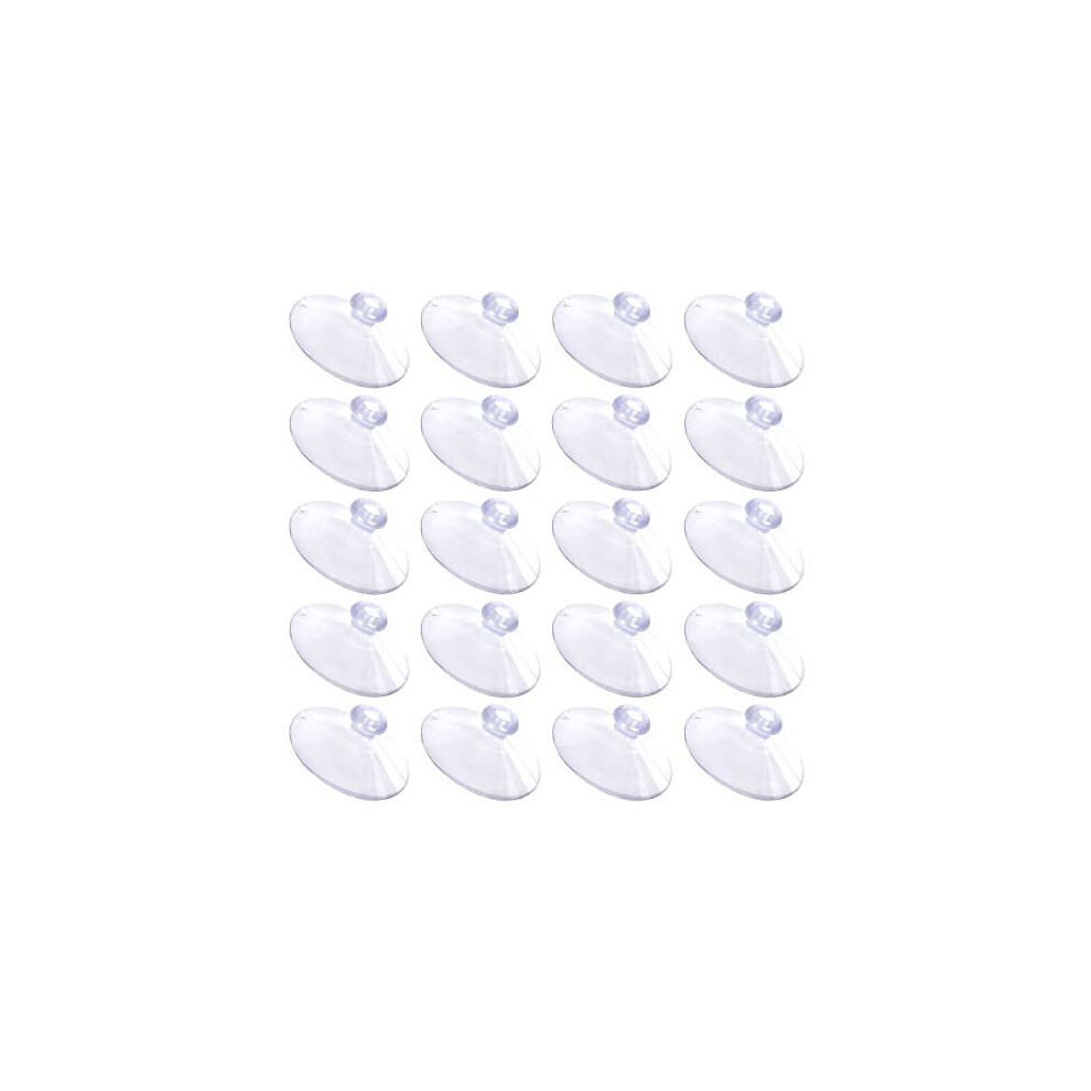 Whaline 20 Packs 45Mm Large Suction Cup Plastic Sucker Pads Without Hooks Clear