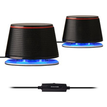 SW102 Computer Speakers 5Wx2 Deep Bass in Small Body Stereo 20 USB Powered 35mm Aux Multimedia Speakers Builtin Bottom Bass Radiators PC Laptop