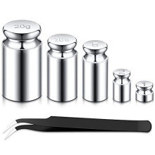 Set di pesi TOODOO 1g 2g 5g 10g 20g per bilancia digitale con pinzetta per calibrazione, argento