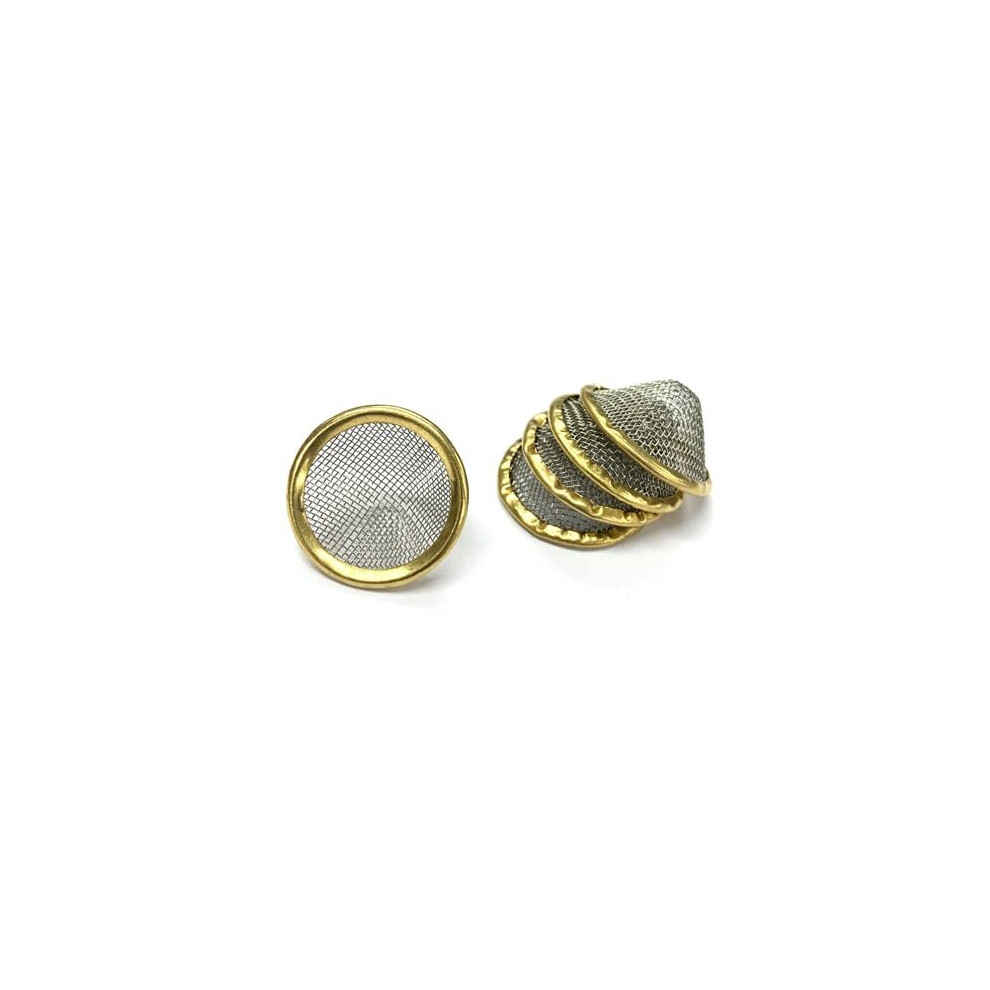 Fenny's Creations 17Mm Pipe Screens Gauzes Conical Steel Brass Bowl Metal Filters 5
