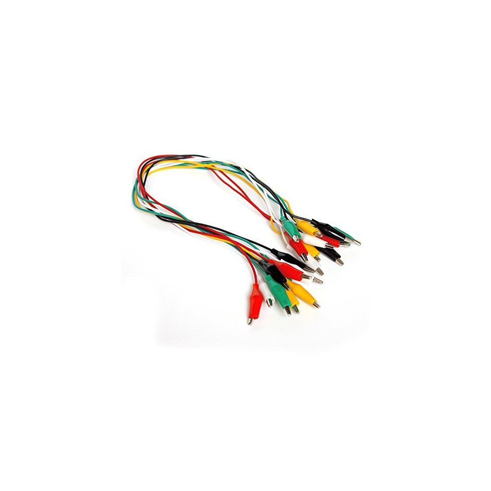 Colorful Double Test Crocodile Cable Doubleended Alligator Clips 50Cm 10Pcs 653846237934