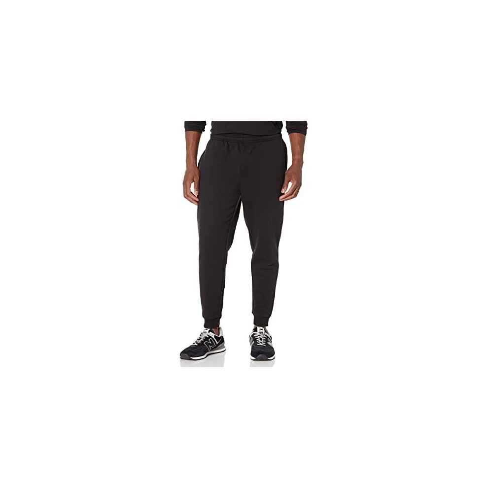 Mens Fleece Jogger Bottom Black L