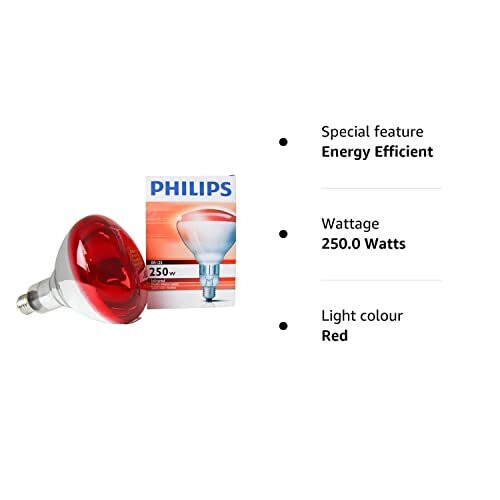 Philips Wärmelampe Rot BR125 IR 250W E27 230-250V Rot 2