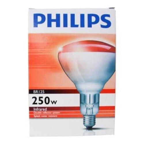 Philips Wärmelampe Rot BR125 IR 250W E27 230-250V Rot 1