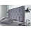 Charcoal Plush Fabric Divan Base Plus Matching Headboard3ft 4ft 4ft6 5ft 6ft 4FT6 Double 2
