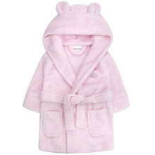 Baby Boys Girls Unisex Dressing Gown Ages 624 Months Soft Plush Flannel Fleece Hooded Bath Robe Pink
