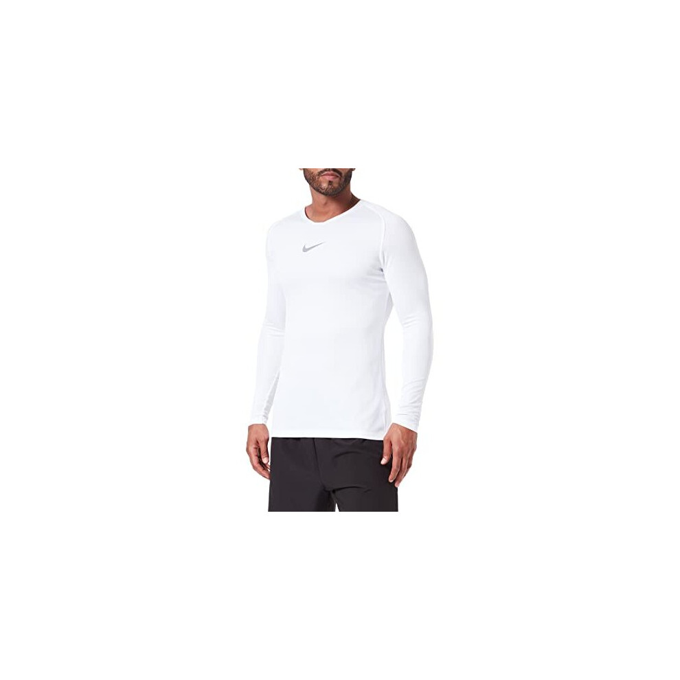 Mens M Nk Dry Park 1stlyr Jsy Long Sleeved T shirt WhiteCool Grey S UK