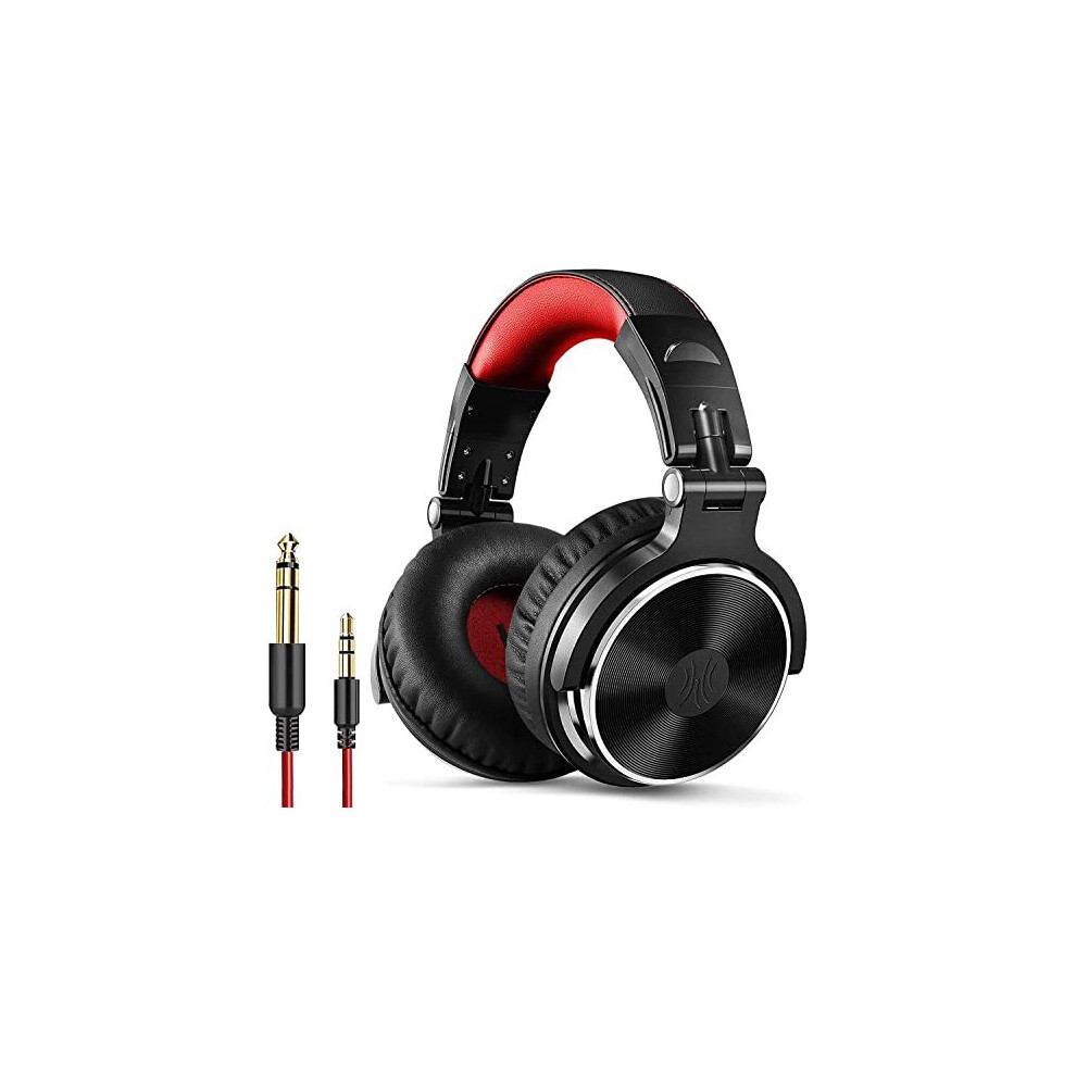 Wired Over Ear Headphones HiFi Sound Bass Boosted headphone with 50mm Neodymium Drivers and 14 to 35mm Audio Jack for Studio DJ AMP Recording