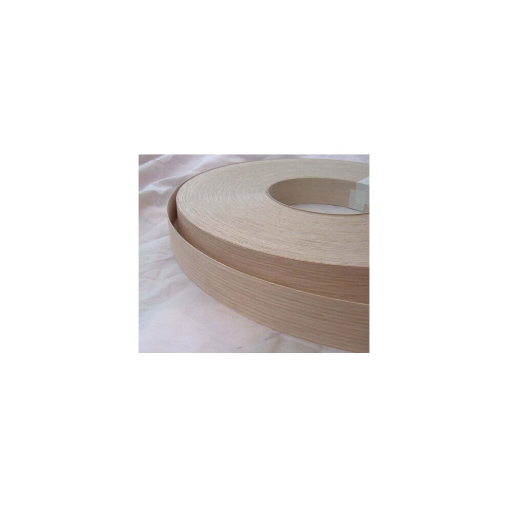 Iron on Oak Veneer Door Edging TapeStrip 40mm Wide x 25metres