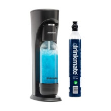 Sparkling Cocktail Mocktail Wine Juices and Water Maker Carbonates Any Drink with PushButton Simplicity with 1L bottle and 60 Litre CO2 cylinder Matte