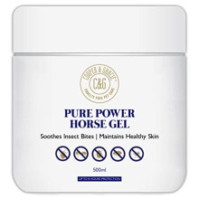 Pure Power Horse Fly Gel Repels Biting Insects Soothes and Hydrates itchy Skin 8 Hour Sweat Resistant Citronella Formula 100 Organic And Natural