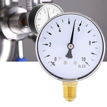 Air Oil Water Hydraulic Pressure Gauge 14 Inch NPT 010 Bar Side Mount Manometer Pressure Measuring Tool