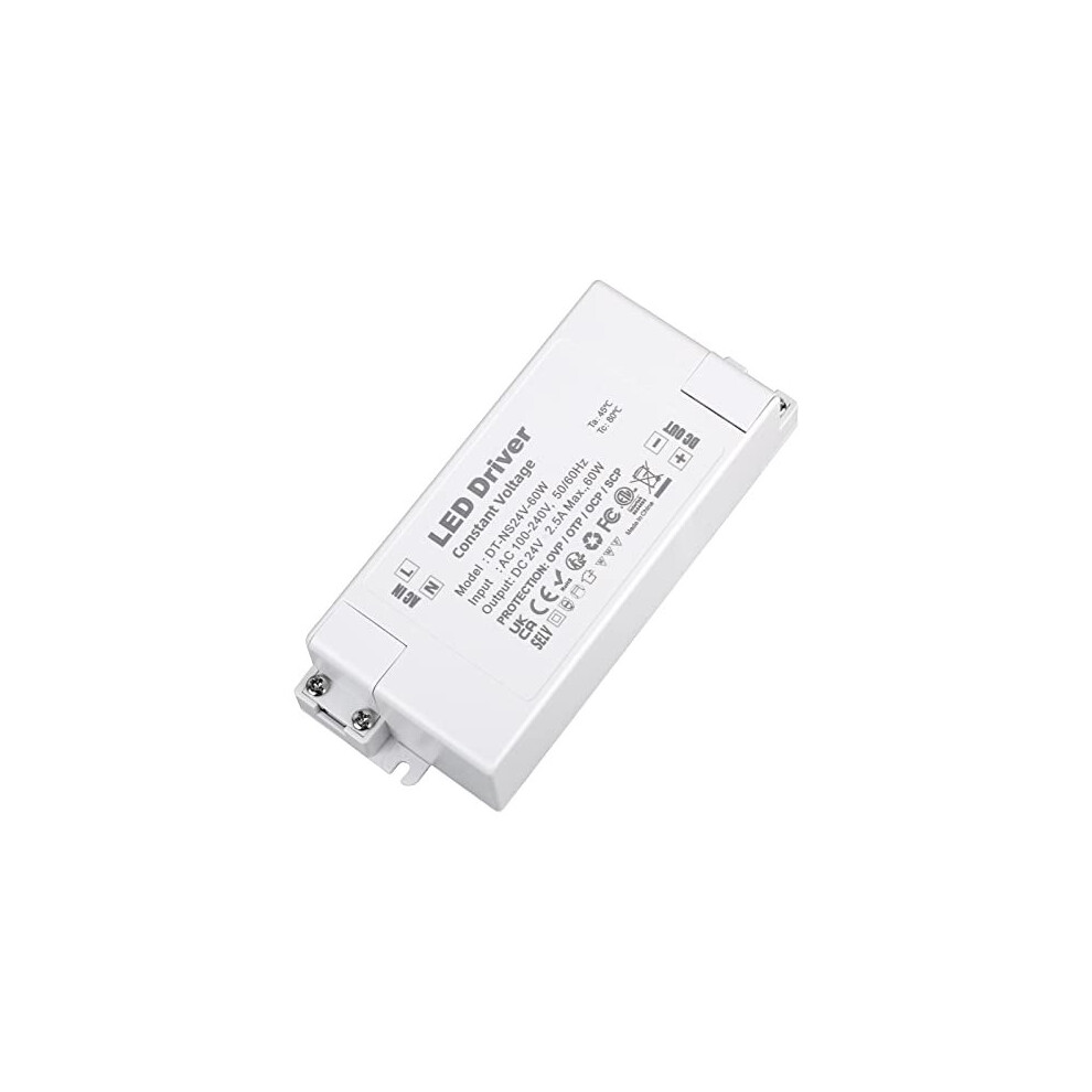 24V Led Driver 60W Led Power Supply 25A Ac 240 To 24 Volt Dc Transformer Constant Voltage Switching Psu Adaptor Low Voltage Led Transformers For Led 6971771259970