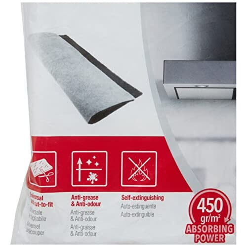 2 in 1 AntiGrease and AntiOdour filter for Hoods Universal CuttoFit High Absorption Power 2