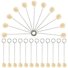 50pcs Wool daubers ball brush leather dye dauber dyeing applicator with metal handle for DIY crafts projects