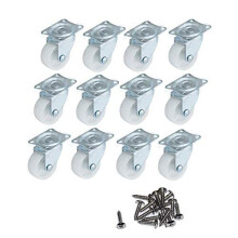 25mm Castor Wheels Caster and Wheels Small Trolley Wheels Swivel Casters Wheel with Rubber Base Ball Bearing Single Wheels for Furniture 1 Heavy Duty