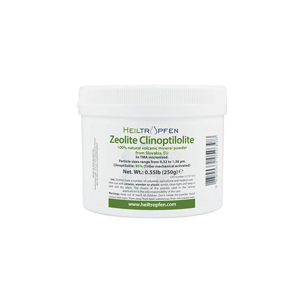 Zeolite Powder 055 Pound 250 g ULTRA FINE lessthan 2 m Clinoptilolite 95 3x activated Natural Mineral Dust Heiltropfen