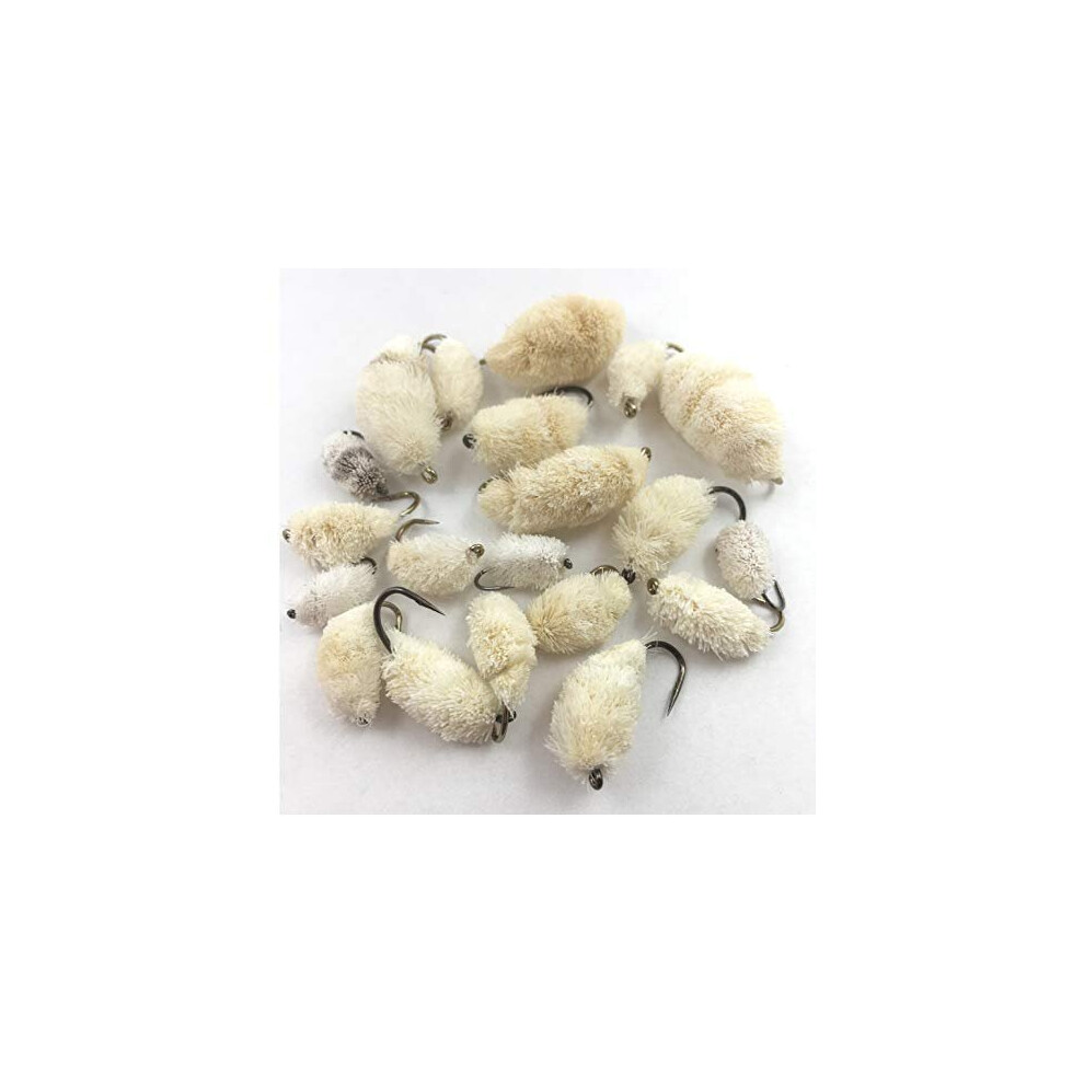 Bestcity Fly Fishing Carp Barbless Bread Flies Mixed Sizes Pack Of 20