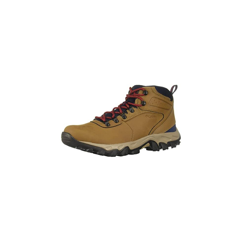 Newton Ridge Plus 2 Waterproof Mens High Rise Hiking Shoe Brown Light BrownRed Velvet 7 UK