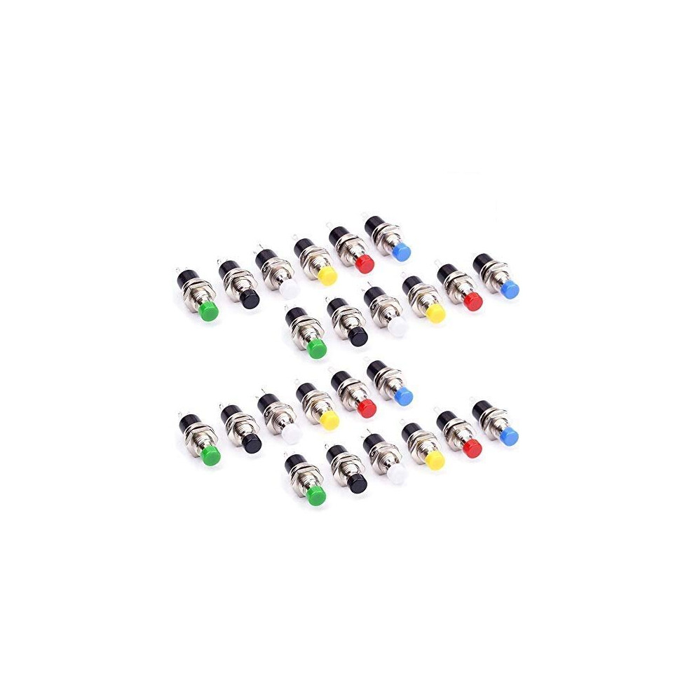 24Pcs 1A 250V Ac 2Pins Spst Momentary Mini Push Button Switch Normal Open Mini Momentary Push Button Switch 7Mm For Arduino Diy 716852648399