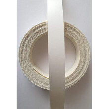 Iron on White Smooth 18mm Preglued Melamine Edging Tape 5 Metres by Veneers Online Ltd