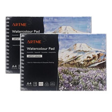 A4 Watercolour Pad 2 Pack x 12 Sheets 300gsm Firmly TexturedCold PressedCellulose Acid FreePremium Quality Drawing Pad Sketchbook Aquarelle Gouache