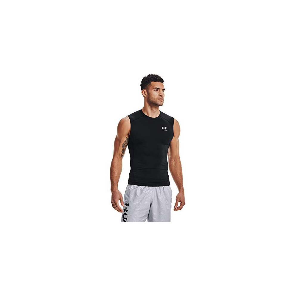 Men UA HG Armour Comp SL Cooling Breathable Tank Top for Men Gym Vest with AntiOdour Material