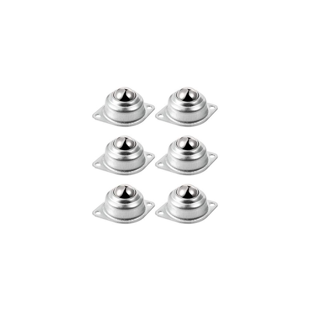6 Pcs 25Mm Ball Transfer Bearing Unit Universal Transfer Bearing Castors Ball Roller Castors For Conveyor Transmission Furniture Load Capacity 30Kg 631384981588