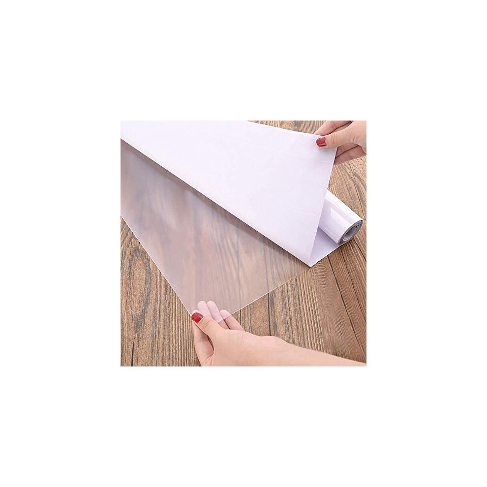 Sticky Back Plastic Clear Book Covering Self Adhesive Vinyl Film Transfer Paper Waterproof Oilproof Peel And Stick Wallpaper 30X300cm Transparent 795749241738