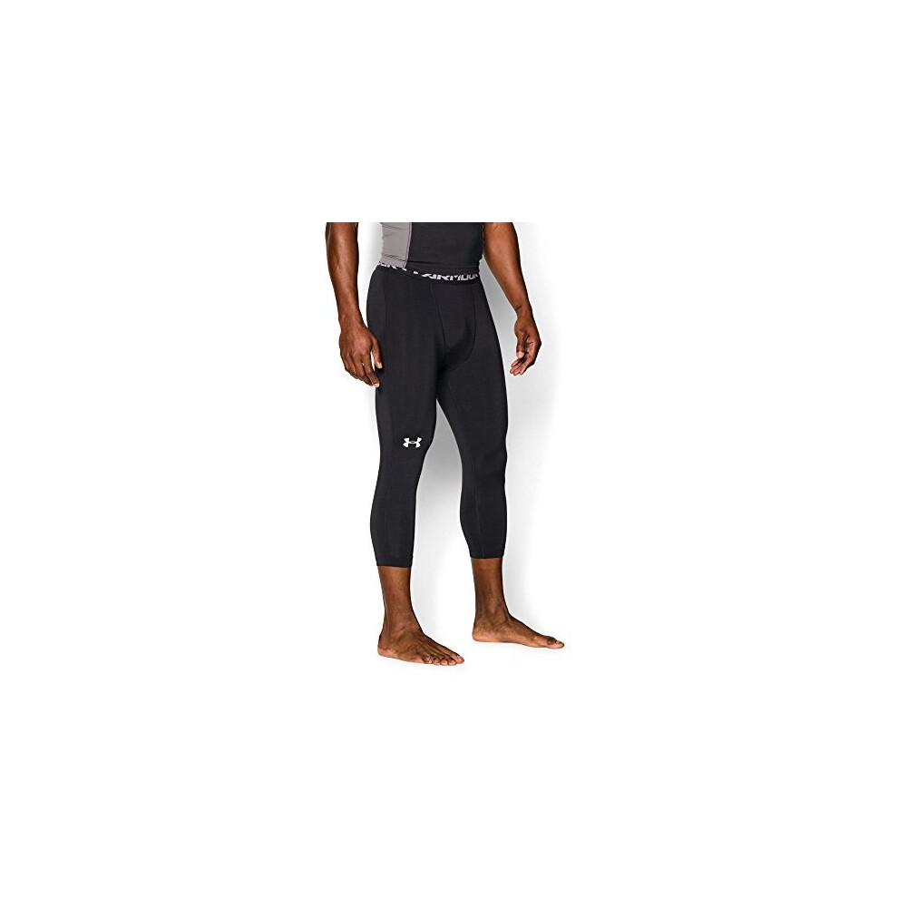 Men UA HG Armour 34 Legging Comfortable and robust gym leggings lightweight and elastic thermal underwear with compression fit