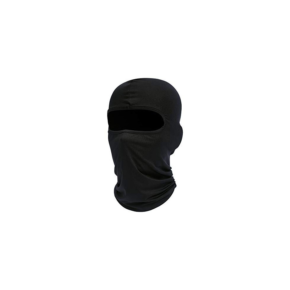 Fuinloth Balaclava Ski Mask FHB2001OBKfsOF - Unisex Black UV-Protective Neck Warmer for Helmet, Motorcycle, Cycling, Ski & Snowboard