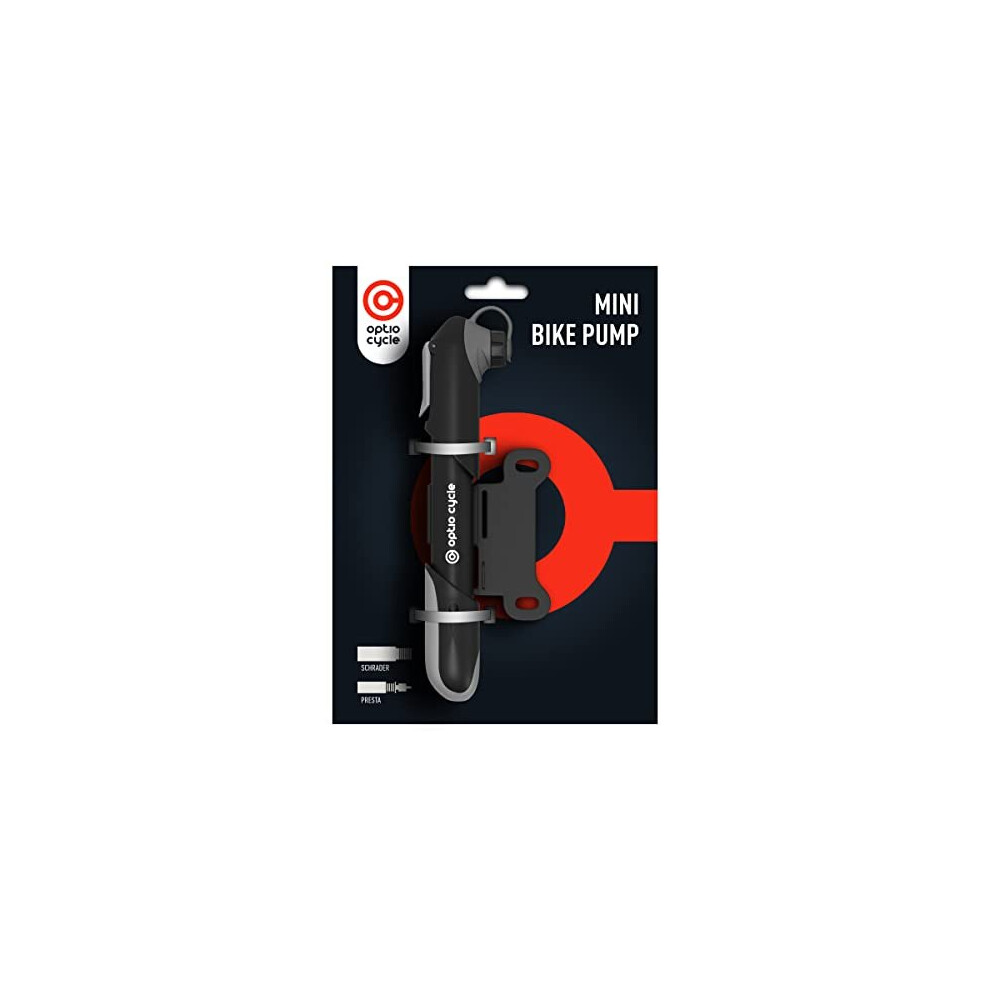 Mini Bike Pump Optio Cycle Small Bike Pump 120 PSI 83 Bar Plastic Presta Valve Pump Bike Tyre Pump Mini Air Pump Portable Air Pump Bike Hand Pump Bike