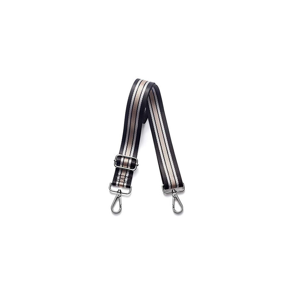 Purse Strap Crossbody Handbag Stripe Wide Adjustable Nickel Buckle17 15 Inches