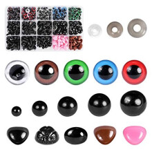 Safety Eyes and Noses 560PCS Included Colourful Craft Doll Eyes 170pcs 614mm Safety Nose in Various Size 110pcs Washers 280pcs Animal Safety Eyes for