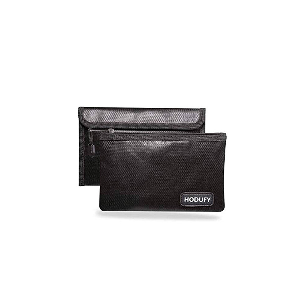 Small Fireproof Bag Hodufy 5 x 8 inches NonItchy Fireproof Money Bag Fireproof Cash Pouch Bank Fireproof Bag Set for Valuables Car Keys Passport Bank