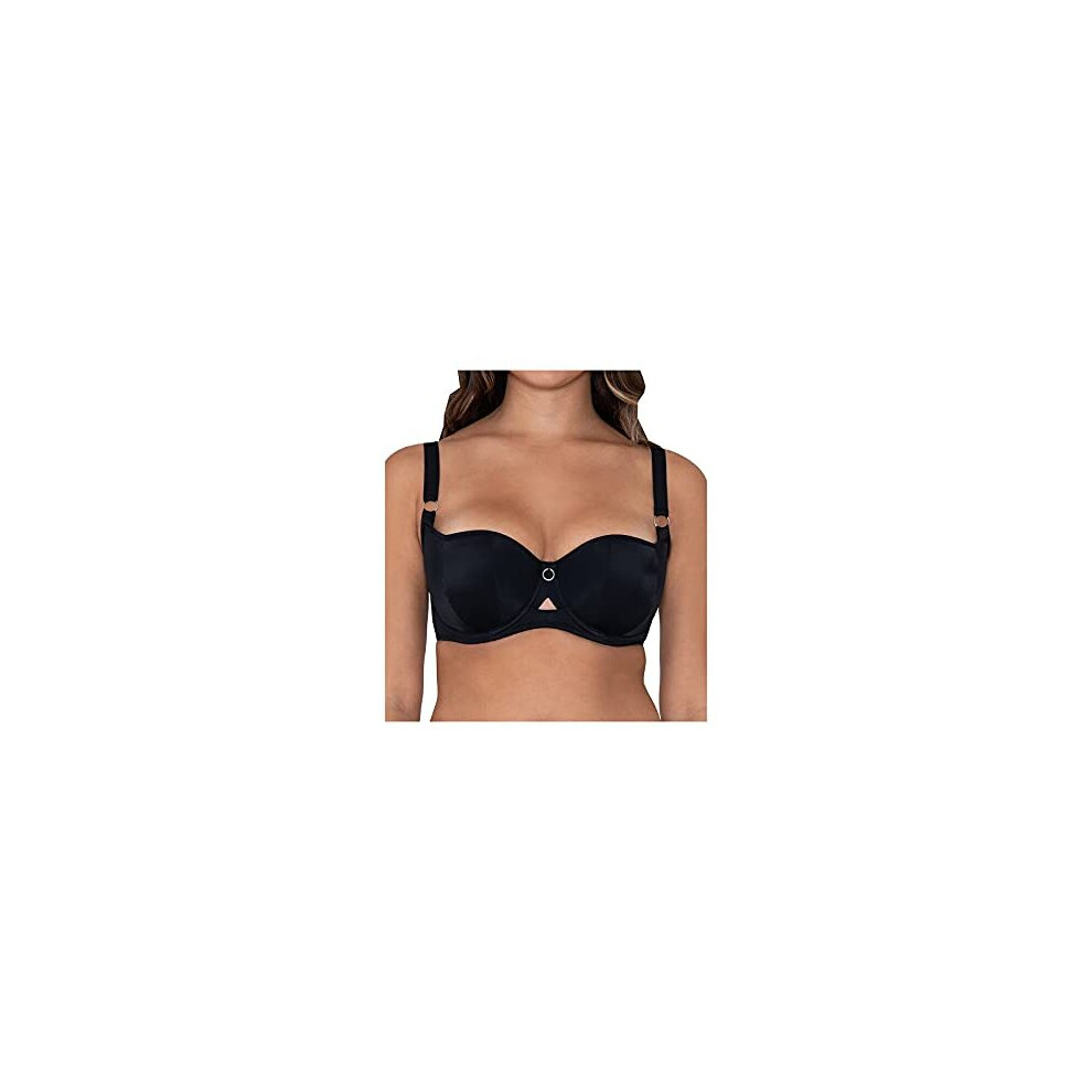 Curvy Kate Womens Boost Me Up Balconette Bra 34Hh Black