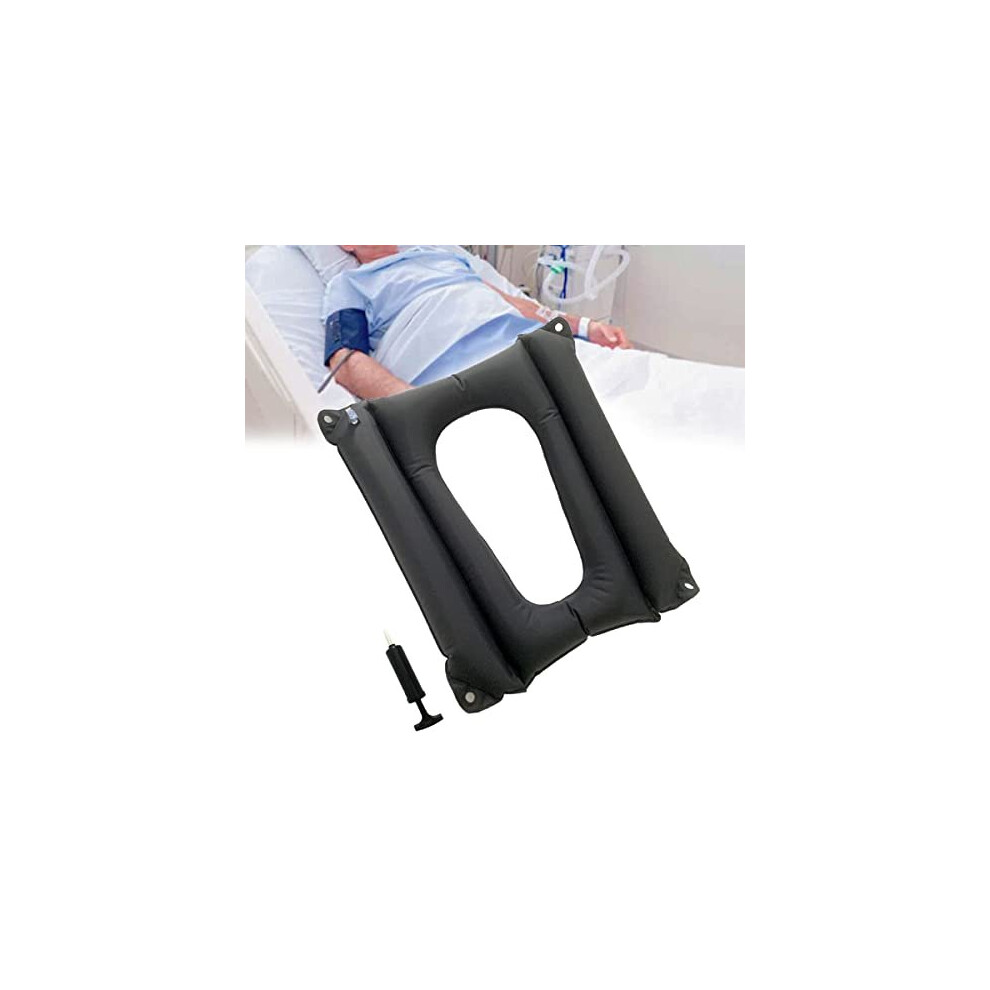 Mesinurs Bedridden Inflatable Cushion Flocking Nursing Bedsore Square Pad For Elderly Disabled Breathable For Painrelif For Wheelchair Toilet Chair