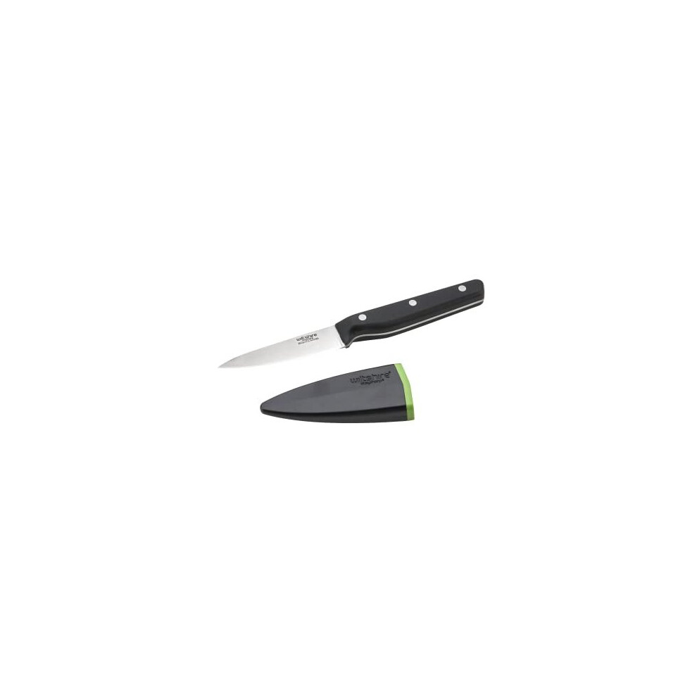 Staysharp Triple Rivet Paring Knife Patented 2 Stage SelfSharpening System for Improved Cutting Performance Slim Design Scabbard Dimensions 22x4x2cm
