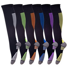 Compression Socks for Men Women 6Pair NonSlip Long Tube Ideal for RunningNursingCirculation Recovery Boost Stamina Hiking Travel Flight Socks 2030