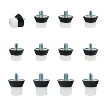 Interceptor Nylon Replacement Football Studs 12 Pack 1316mm BlackWhite