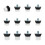 Interceptor Nylon Replacement Football Studs 12 Pack 1316mm BlackWhite 1
