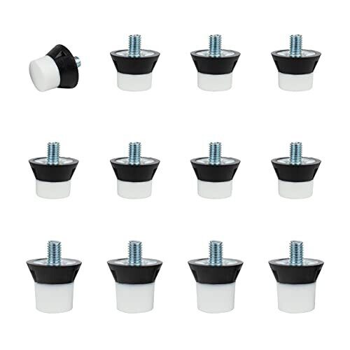 Interceptor Nylon Replacement Football Studs 12 Pack 1316mm BlackWhite