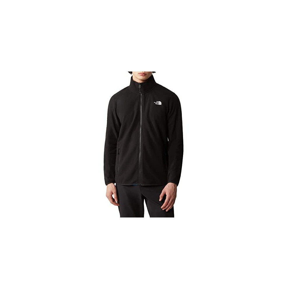 Mens Resolve FullZip Fleece FullZip Jumper for Men EcoFriendly Outdoor Hiking Camping Jacket TNF BLACK XL