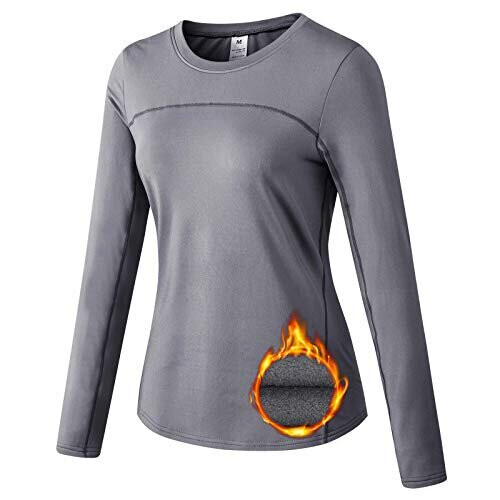 Womens Thermal Tops Long Sleeve Micro Fleece Ski Base Layers Women