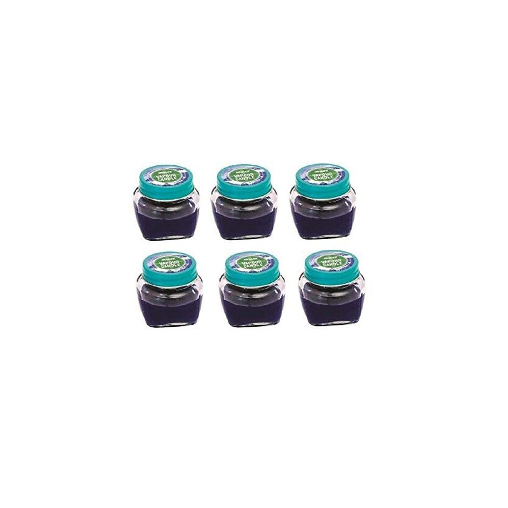 Airpure Pack Of 6 Scented Candles Steam Candles Burning Time 8 Hours Menthol For Colds 118 G