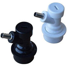 ONE Pair Ball Lock Corny Keg Disconnects 2 Barb Connector Home Brew Beer Keg Parts for Cornelius Kegs
