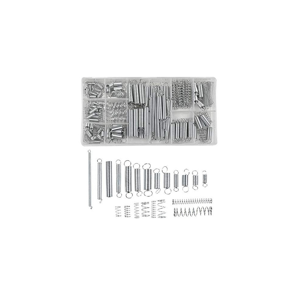 200Pcs Springs Assorted Set Tension Metal Springs Extened Springs Compressed Springs With A Plastic Storage Box For Furnitures Bikes Bulbs 791715308016
