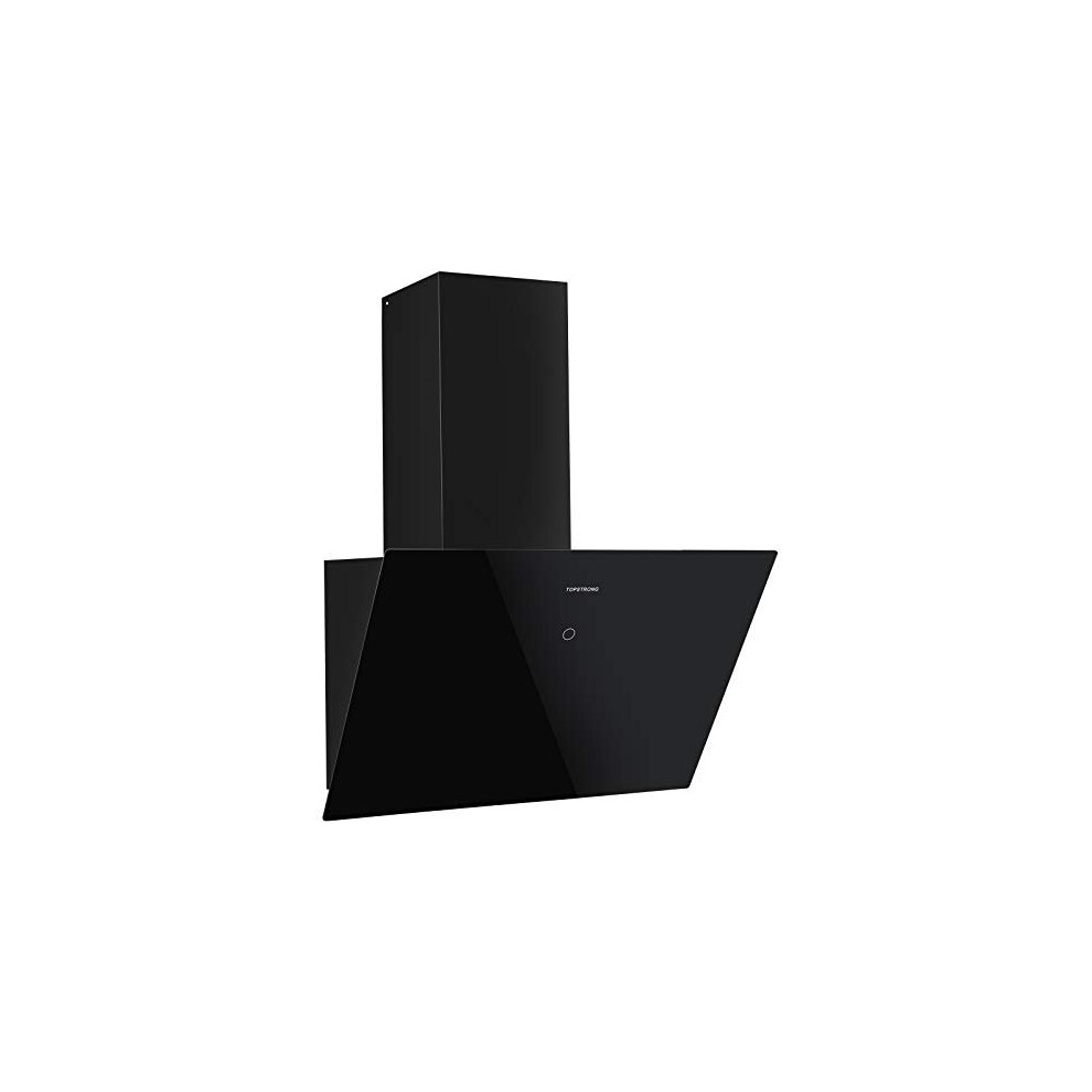 Hood 60cm WallMount Extractor Hood with 700mh Tempered Glass Touch Control Aluminum LED 3 Speed Black TopStrong