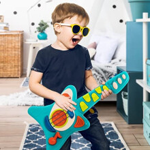 062243444416 Lil Rockers oy Toddlers Kids Children Play Guitar with Songbook Acoustic Electric and Song Modes 2 Years Blue Size